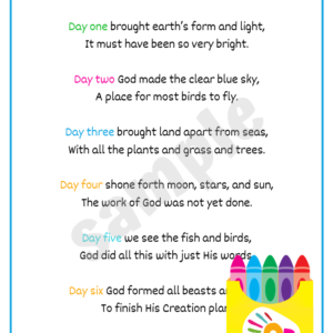 Creation Comprehension Poem